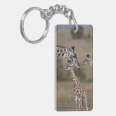 Massai-giraffe (Giraffe Tippelskirchi) Sleutelhanger (Voorkant Links)