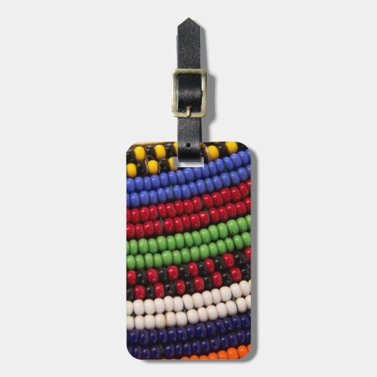 Massai Kralenpatroon Bagagelabel (Voorkant verticaal)