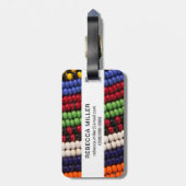 Massai Kralenpatroon Bagagelabel (Achterkant verticaal)