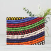 Massai Kralenpatroon Bedankkaart (Staand voorkant)