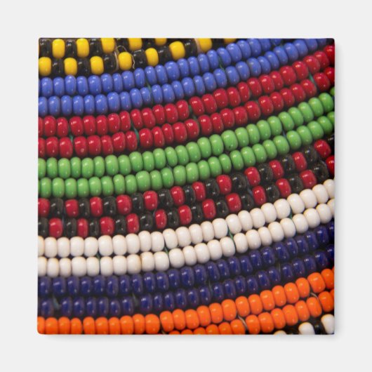 Massai Kralenpatroon Magneet (Voorkant)