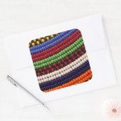 Massai Kralenpatroon Vierkante Sticker (Envelop)