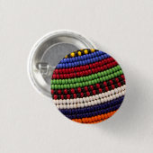 Massai-stam Kralenpatroon Ronde Button 3,2 Cm (Voorkant /achterkant)