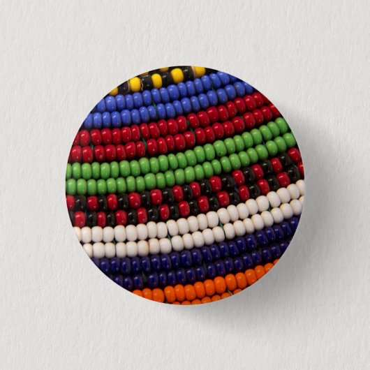 Massai-stam Kralenpatroon Ronde Button 3,2 Cm (Voorkant)