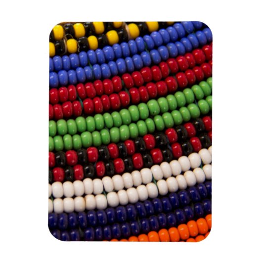 Massai Tribal Bead Pattern Magneet (Verticaal)