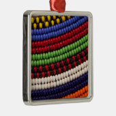 Massai Tribal Bead Pattern Metalen Ornament (Rechts)