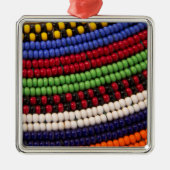 Massai Tribal Bead Pattern Metalen Ornament (Voorkant)