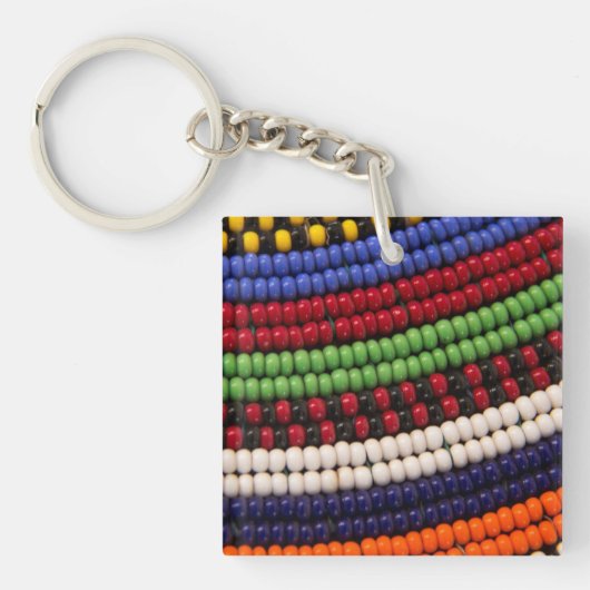Massai Tribal Bead Pattern Sleutelhanger (Voorkant)
