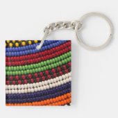 Massai Tribal Bead Pattern Sleutelhanger (Achterkant)