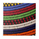 Massai Tribal Bead Pattern Tegeltje (Voorkant)
