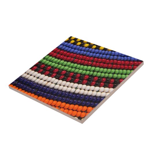 Massai Tribal Bead Pattern Tegeltje (Zijkant)