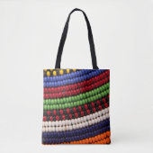 Massai Tribal Bead Pattern Tote Bag (Voorkant)