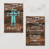 Massakaart Visitekaartje met dwars door het hout (Voorkant / Achterkant)