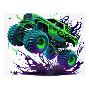 Massale Monstertruck Foto Afdruk
