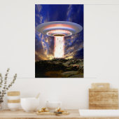 Massale ontvoering van de UFO Poster (Keuken)