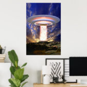 Massale ontvoering van de UFO Poster (Thuiskantoor)