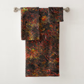 Massale vlekken en bruin gevild op een munt bad handdoek (Insitu)