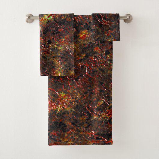 Massale vlekken en bruin gevild op een munt bad handdoek (Insitu)