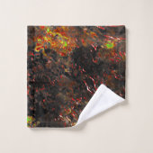 Massale vlekken en bruin gevild op een munt bad handdoek (Wasdoekje)