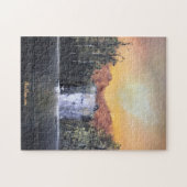 Massale waterval, bergschilderende puzzel (Horizontaal)