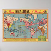 Massamigratie van de mensheid poster (Voorkant)