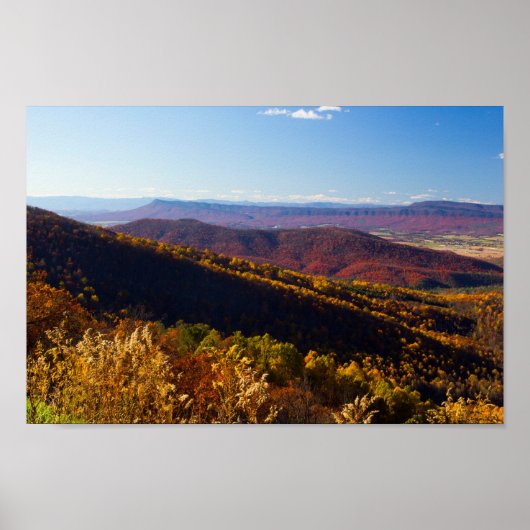 Massanutten Mountain in Herfst, Virginia Poster (Voorkant)
