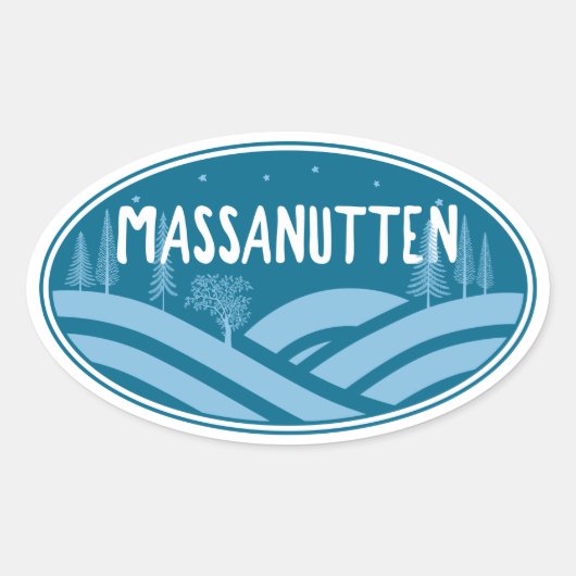 Massanutten Resort Virginia Outdoor Ovale Sticker (Voorkant)