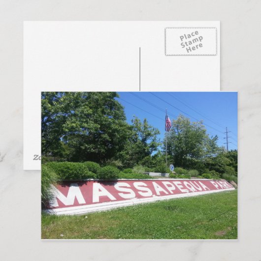 Massapequa Park Long Island Briefkaart (Voorkant / Achterkant)