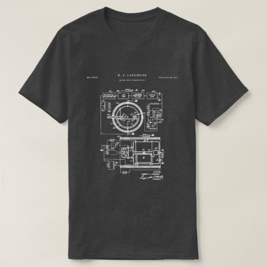 Massaspectrometrie Patentwetenschap T-shirt (Design voorkant)