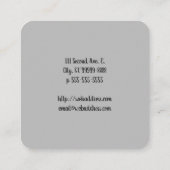 Massatetekst Foto BW Hands Achtergrond Vierkante Visitekaartje (Achterkant)