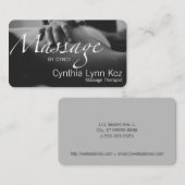 Massatetekst Foto BW Hands Achtergrond Visitekaartje (Voorkant / Achterkant)