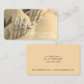 Massatetekst Hands Sepia Foto Achtergrond Business Visitekaartje (Voorkant / Achterkant)