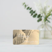 Massatetekst Hands Sepia Foto Achtergrond Business Visitekaartje (Staand voorkant)