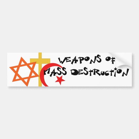 massavernietigingswapens bumpersticker (Voorkant)