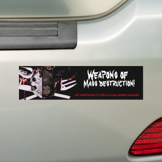 Massavernietigingswapens Bumpersticker (Op auto)