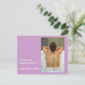 Massawedstrijd voor vrouwen die stenen krijgen briefkaart (Staand voorkant)