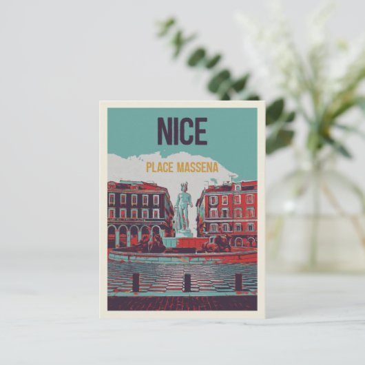 Massena square Nice France Briefkaart (Staand voorkant)