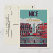 Massena square Nice France Briefkaart (Voorkant / Achterkant)