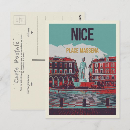 Massena square Nice France Briefkaart (Voorkant / Achterkant)