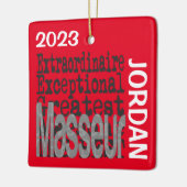 Masseur Buitengewoon DOUANE Keramisch Ornament (Links)