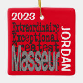 Masseur Buitengewoon DOUANE Keramisch Ornament (Voorkant)