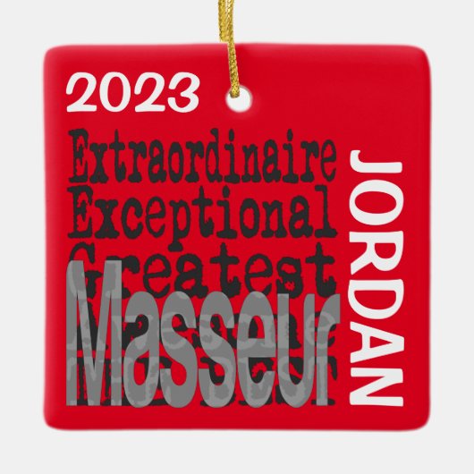 Masseur Buitengewoon DOUANE Keramisch Ornament (Voorkant)