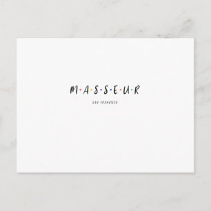 Masseur Massaging Briefkaart