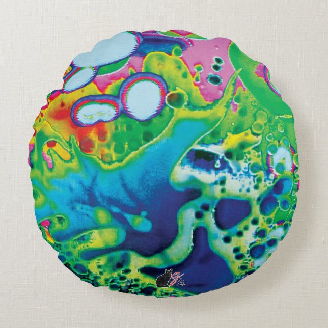 Masseuse Juice Rond Kussen (Voorkant)