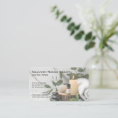 Masseuse Massage Therapy Therapist Business Card Visitekaartje (Staand voorkant)