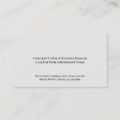Masseuse Massage Therapy Therapist Business Card Visitekaartje (Achterkant)