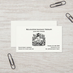 Masseuse Massage Therapy Therapist Visitekaartje