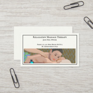 Masseuse Massage Therapy Therapist Visitekaartje