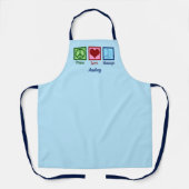 Masseuse vredesliefdesmassatherapie Monogram Masse Schort (Voorkant)