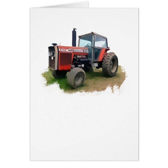 Massey Ferguson Red Tractor in het veld (Voorkant)